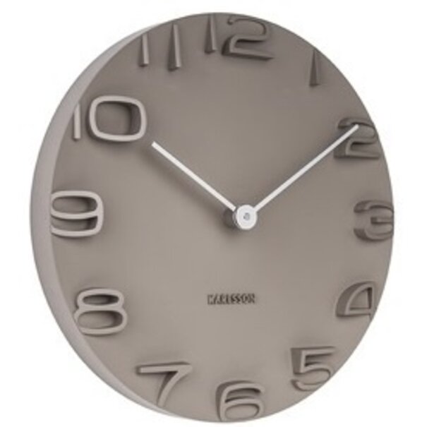Karlsson Wandklok On The Edge grey  Ø 42