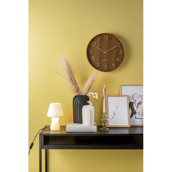 Karlsson Wandklok Pure Medium Dark Wood Ø 40 cm
