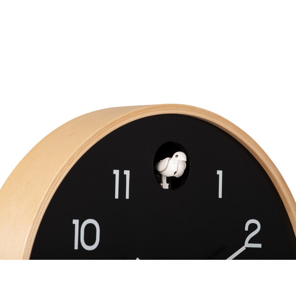 Karlsson Wandklok Natural Cuckoo zwart Ø 31.5 cm