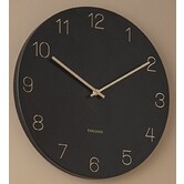 Wandklok Charm Engraved Numbers zwart  Ø 40 cm