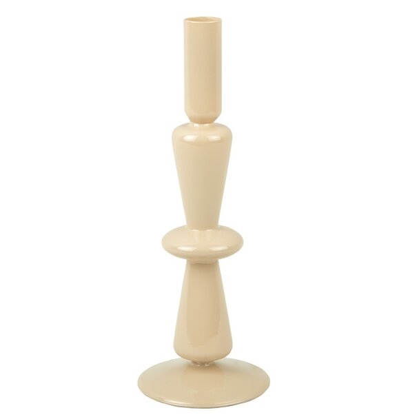 Present Time Kandelaar Sparkle Tall zandbruin - Glazen kandelaar voor sfeervol interieur