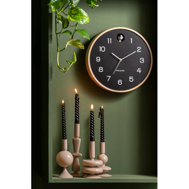 Present Time Kandelaar Sparkle Tall zandbruin - Glazen kandelaar voor sfeervol interieur