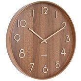 Wandklok Pure Large donkerbruin Ø 60 cm