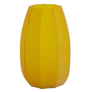Vaas Ø23x38 cm BRADLEY glas geel