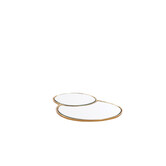 Plateau DALENA glas goud - 2 maten