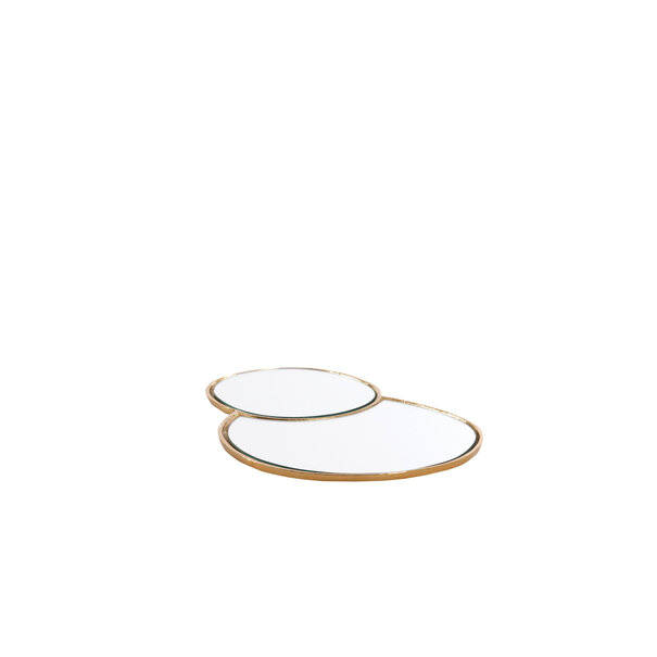 Light en Living Plateau DALENA glas goud - 2 maten