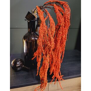 Kunsttak Twig Plant orange amaranthus hanging spray