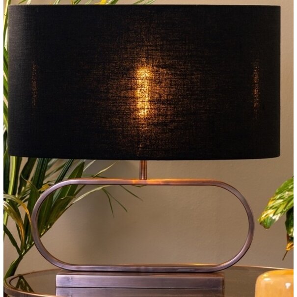 Light en Living Lampenkap ovaal recht Livigno antraciet