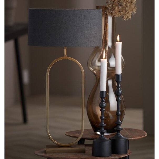 Light en Living Lampenkap ovaal recht Livigno antraciet