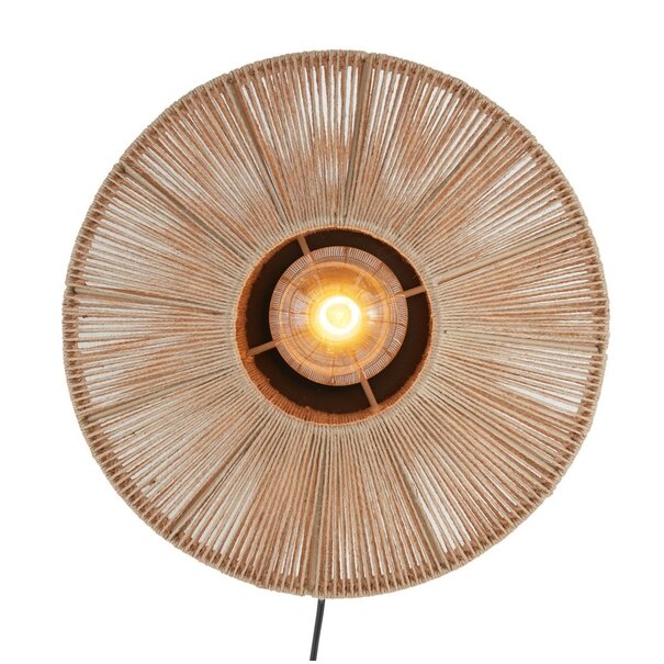 Light en Living Wandlamp Ø43x43 cm LYRA naturel+mat  zwart