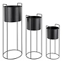 Set plantenpotten Essence rond zwart metaal