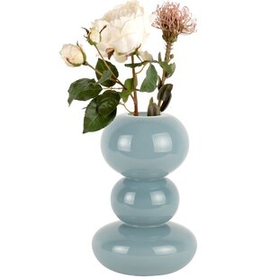 Vaas Bubbles glas groot lichtblauw