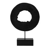 Ornament op voet 35x10x53 cm XERRA  hout zwart