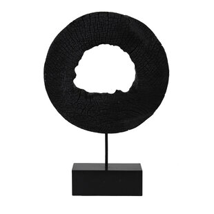 Ornament op voet 35x10x53 cm XERRA  hout zwart