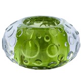 Theelicht FINLEY glas licht groen - 2 afmetingen