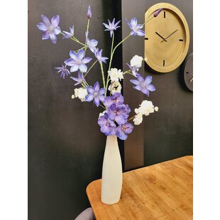 Vaas 11,5x10x40 cm MERZO keramiek  ecru