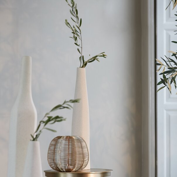 Light en Living Vaas 11,5x10x40 cm MERZO keramiek  ecru