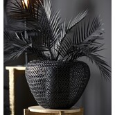 Vaas deco Ø35x27 cm FINOU mat zwart