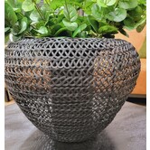 Vaas deco Ø42x33 cm FINOU mat zwart