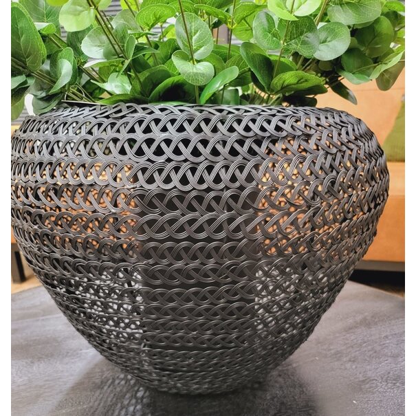 Light en Living Vaas deco Ø42x33 cm FINOU mat zwart
