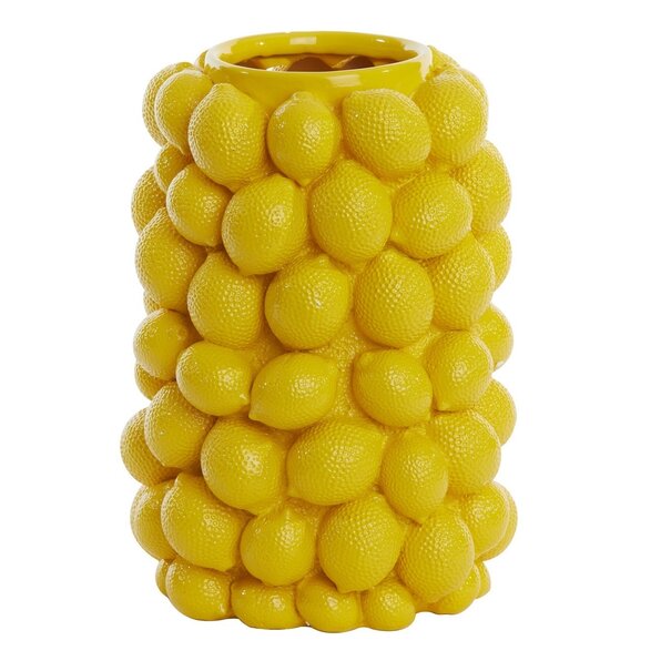 Light en Living Vaas deco LEMON geel - 33 cm hoog