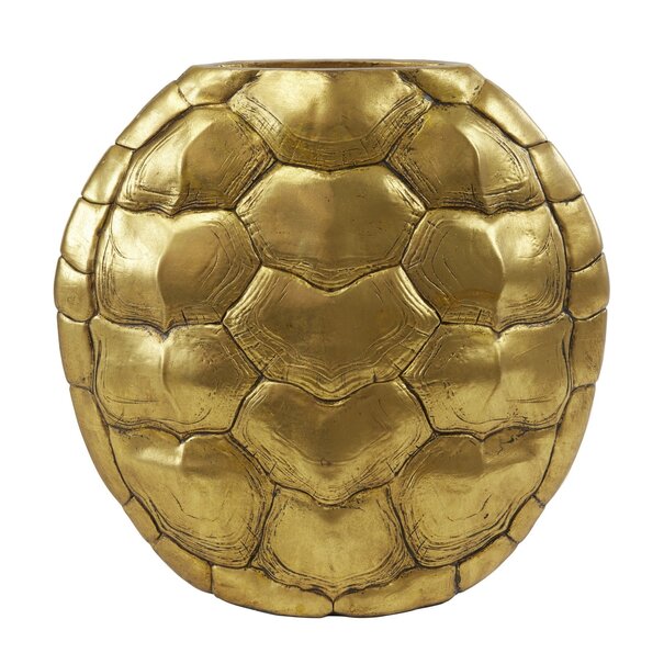 Light en Living Vaas deco  TURTLE antiek  brons 40 cm hoog