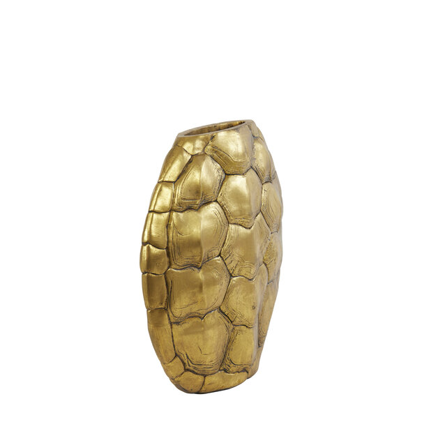 Light en Living Vaas deco  TURTLE antiek  brons 40 cm hoog