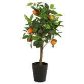 Kunstplant Citrus Sinasappel oranje 75 cm hoog