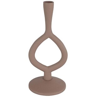 Kandelaar Levie oud roze L 27 cm hoog