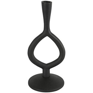 Kandelaar Levie zwart 27 cm hoog