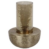Theelicht Arlette L geborsteld goud