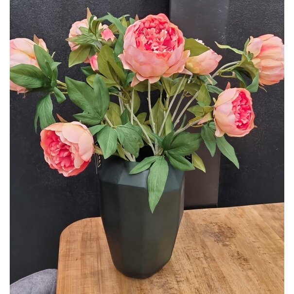 Light en Living Vaas 19x19x28 cm FLAMENGO donker  groen