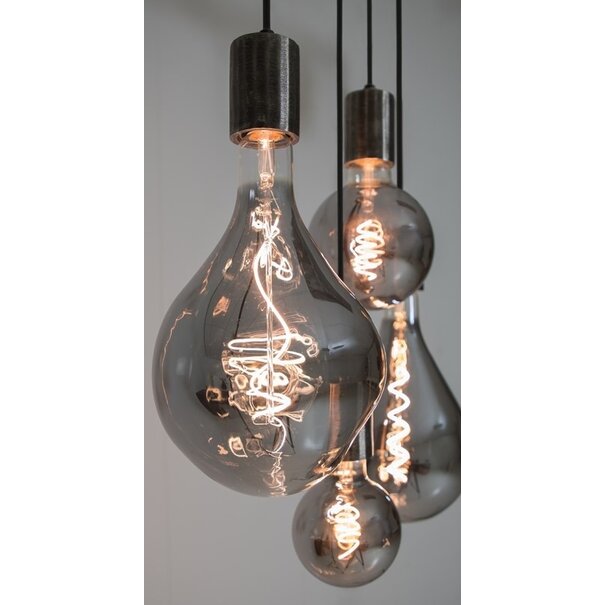Light en Living Deco LED globe Ø12,5x17,5 cm Light 4W smoke E27 dimbaar