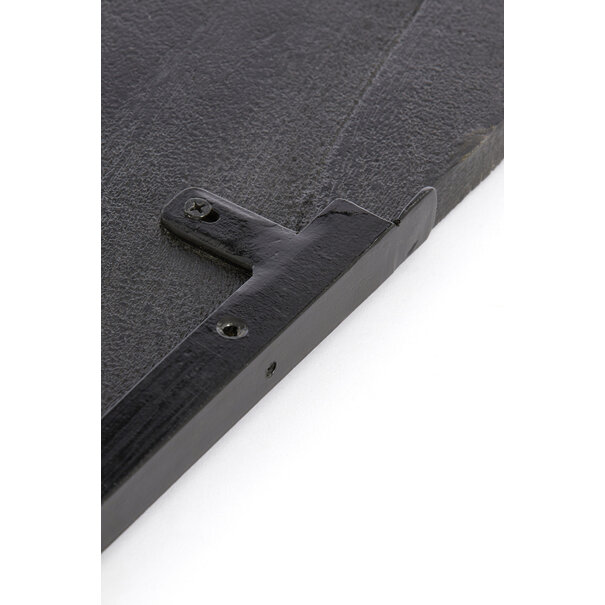 Light en Living Wandplank 110x25x3 cm GINOSA hout  mat zwart