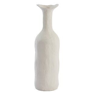 Vaas deco 9x8x40 cm TEODORA crème