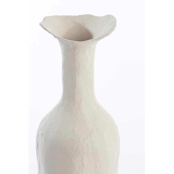 Light en Living Vaas deco 9x8x40 cm TEODORA crème