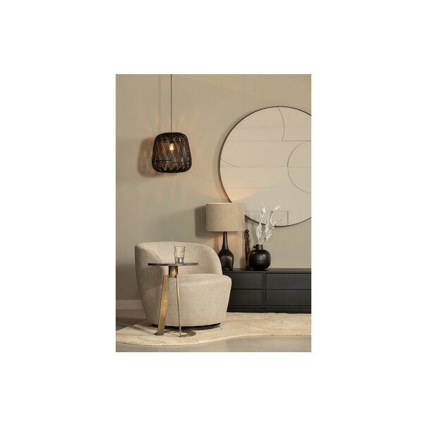 Woood Foss Tafellampvoet Aluminium Antique Zwart/bruin