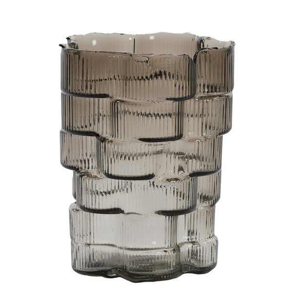 Light en Living Vaas Ø17x22 cm DOURO smoke glas