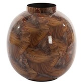 Vaas deco Ø26x27 cm MILOS bruin-licht bruin