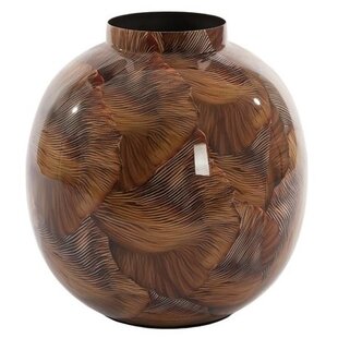 Vaas deco Ø26x27 cm MILOS bruin-licht bruin