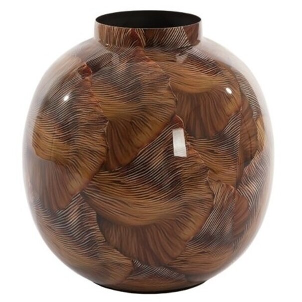 Light & Living Vaas deco Ø26x27 cm MILOS bruin-licht bruin