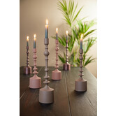 Kandelaar Ø10x42 cm SHEVA mat bruin