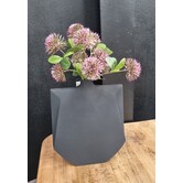 Vaas deco 27,5x7x32,5 cm MAKAHA mat zwart