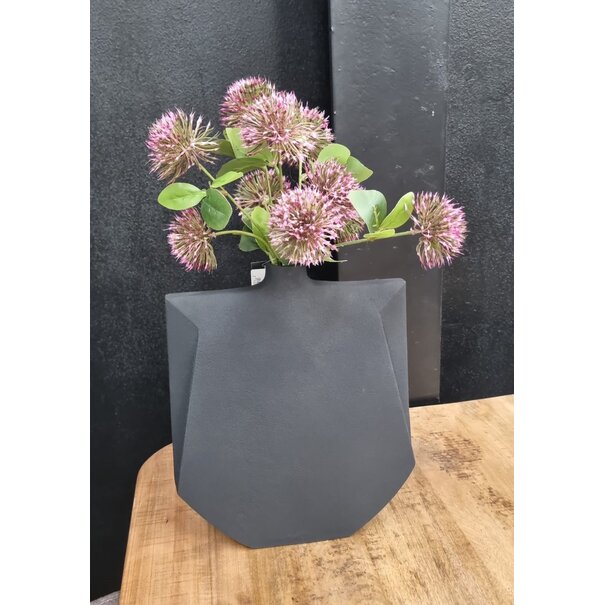 Light en Living Vaas deco 27,5x7x32,5 cm MAKAHA mat zwart
