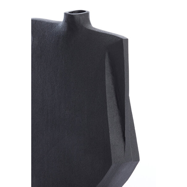 Light en Living Vaas deco 27,5x7x32,5 cm MAKAHA mat zwart