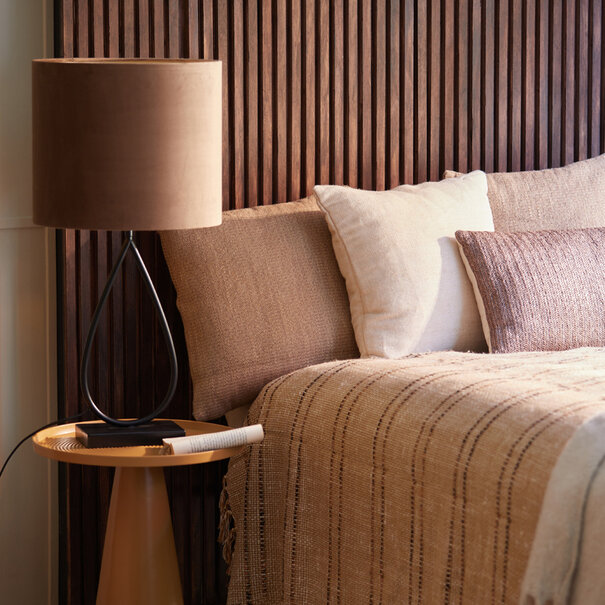 Light en Living Lampenkap cilinder 35-35-30 cm VELOURS chocolade bruin