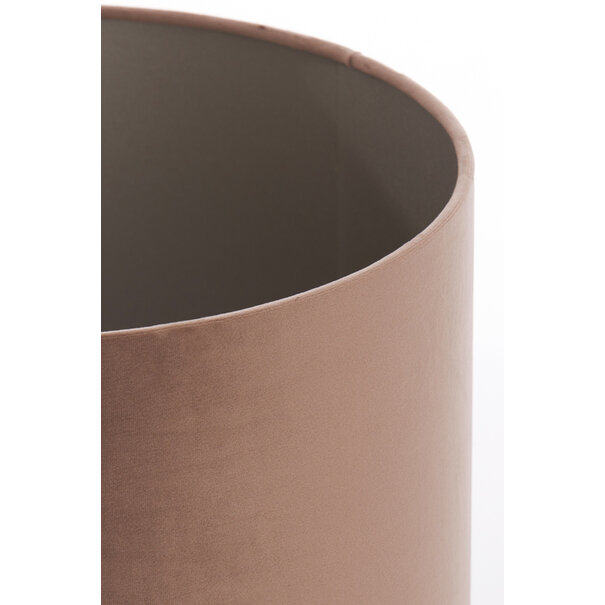 Light en Living Lampenkap cilinder 35-35-30 cm VELOURS chocolade bruin