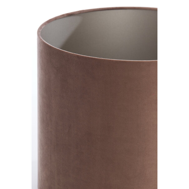 Light en Living Lampenkap cilinder 35-35-30 cm VELOURS chocolade bruin