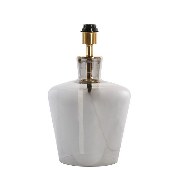 Light en Living Lampvoet Ø25x35 cm MYLES smoke glas+antiek brons