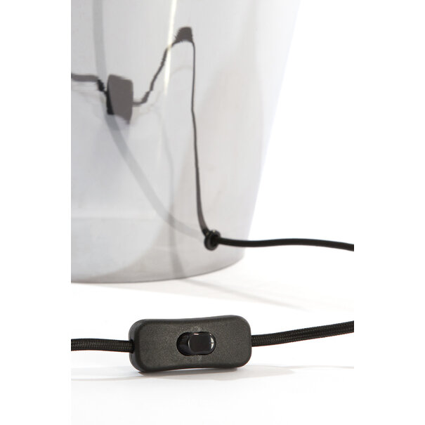 Light en Living Lampvoet Ø25x35 cm MYLES smoke glas+antiek brons